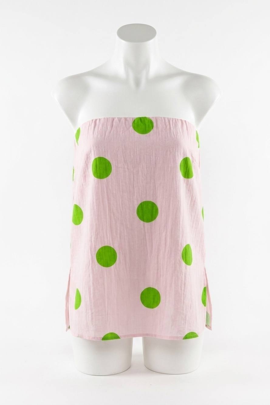 NEW TCEC wanda strapless top in pink, green